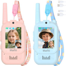 Set van 2 kindervideowalkietalkies met 2-inch scherm