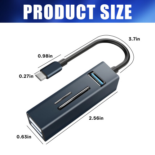Συσκευή ανάγνωσης καρτών USB-C για SD/MicroSD, Μεταφορά υψηλής ταχύτητας USB3.0/2.0, Συμβατό 1
