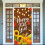 Κάλυμμα πόρτας Happy Fall – Φόντο για την Ημέρα των Ευχαριστιών 71x35" με κολοκύθα, 4