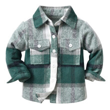 Toddler Kids Spring Fall Jackets Baby Boys Autumn Winter Plaid Cotton Long Sleeve Cardigan Clothes For 5-6 Years