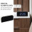 Digital Alarm Clock with Temperature Display, Black ABS Material, Compact Design, 1 Pack 6