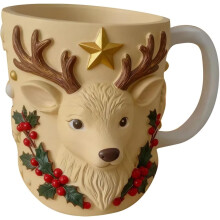 Kerstmok van hars met roestvrijstalen binnenkant (355 ml)