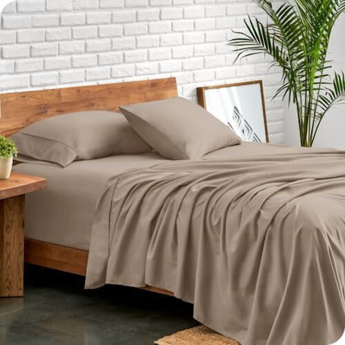 Queen Sheet Set – Ultra-Soft Double-Brushed Microfibre, 1