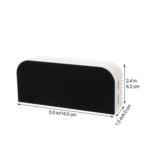 Digital Alarm Clock with Temperature Display, Black ABS Material, Compact Design, 1 Pack 1