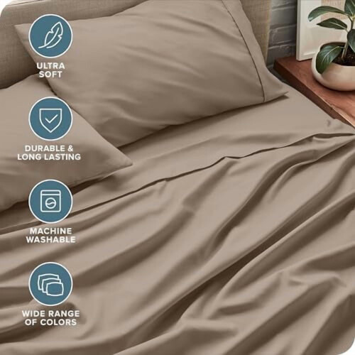 Queen Sheet Set – Ultra-Soft Double-Brushed Microfibre, 2