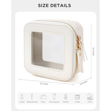 Transparante toilettas, goedgekeurd door de TSA (Transportation Security Administration), 23,5 x 15,5 x 7 cm