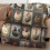 Vintage hane-ternet flanneltæppe 135x143 cm 5