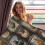 Vintage hane-ternet flanneltæppe 135x143 cm 4
