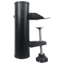 Figatia Black Metal Clamp Iron Umbrella Holder, Adjustable Height