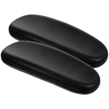 Gaming Chair Armrest Pads Black PU 1 Pair Comfortable Protective Covers