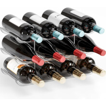 3-Tier Stackable Wine Rack, Countertop or Floor, Sturdy & Durable, Compatible with Standard Bottles