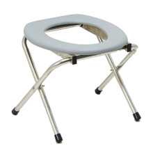 Folding Commode Chair Steel Portable Camping Toilet for Seat 220 Pounds Capacity for Bathroom Camping Travel Use