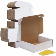 Szállítódobozok 10x8x3 hüvelykes fehér hullámkarton készlet, 25 darabos