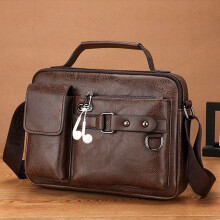 Ανδρική Τσάντα Laptop Crossbody από Υφασμάτινο Δέρμα 29x20x7cm