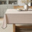 Toalha de mesa em linho preto natural e poliéster, 152 x 264 cm (60 x 104 polegadas) 1