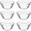 Frcolor Clear Glass Pudding Mini Dessert Tableware Bowls, 6 Pieces 1
