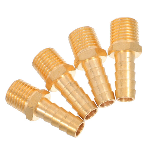 Adaptor furtun din alamă, auriu, 4 buc.