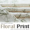 Cortina de linho floral com amarração, verde sálvia sobre bege, 54 polegadas (137 cm) 3
