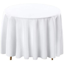 White round tablecloth 120 inches for weddings banquets
