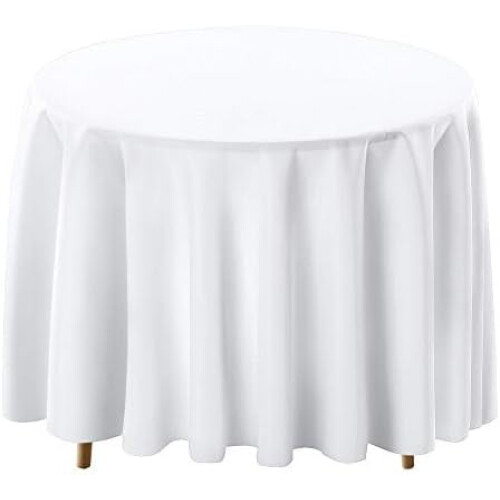 White round tablecloth 120 inches for weddings banquets