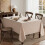 Toalha de mesa em linho preto natural e poliéster, 152 x 264 cm (60 x 104 polegadas) 6