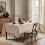 Toalha de mesa em linho preto natural e poliéster, 152 x 264 cm (60 x 104 polegadas) 4