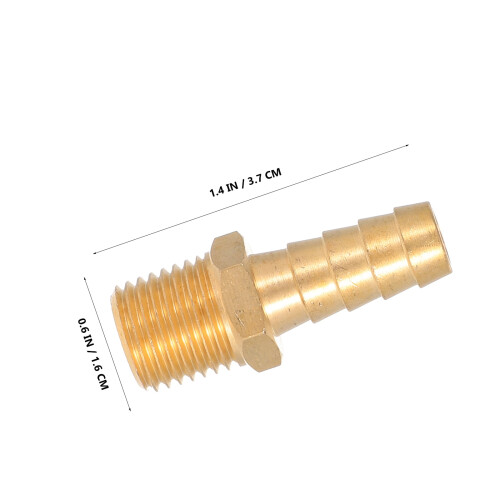 Adaptor furtun din alamă, auriu, 4 buc. 1