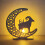 Φωτιστικό νυχτός Eid Crafts – 3D ξύλινο φωτιστικό LED σε σχήμα φεγγαριού, διακόσμηση για 8
