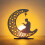Φωτιστικό νυχτός Eid Crafts – 3D ξύλινο φωτιστικό LED σε σχήμα φεγγαριού, διακόσμηση για 5