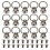100Set Rivetti Artigianali Neri - Viti Per Borse, Scarpe E 1