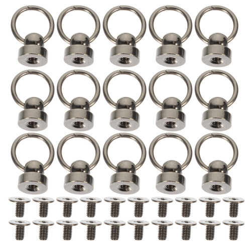 100Set Rivetti Artigianali Neri - Viti Per Borse, Scarpe E
