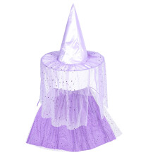 2Set Cappello Mantello Viola Bambini Costume Stelle Cosplay Halloween