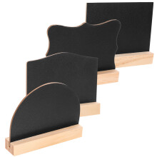 16Pz Lavagne Piccole in Legno Nero Per Segnaletica Cibo E Decorazioni