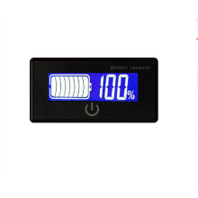Indicateur de Capacité de Batterie au Plomb-Acide Li-Ion Lifepo4 8-100 V, Voltmètre Numérique, Testeur, Moniteur de Température 12 V, 24 V, 48 V.