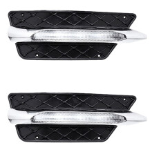 2X DRL Front Bumper Grill Molding LED Fog Light Daytime Running Light Fog Lamp for  for  W204 2012-14 Right