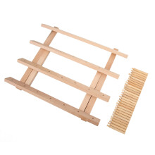 Buche-Holz-Wachsschnurhalter 4 Reihen – Langlebige DIY-Lederhandwerksaufbewahrung