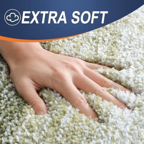 Tapete de banheiro verde escuro 76 x 51 cm (30 x 20 polegadas) em microfibra com borracha 2