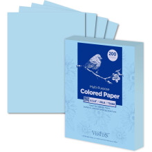 Carta per fotocopie Veritas blu, formato 8,5 x 11 pollici, grammatura 20 libbre, 200 fogli