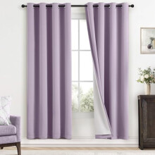 Lilac Blackout Curtains 52x72 in 2-Pack Light Purple
