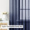 Navy Blue Sheer Grommet Curtains 54x63 in 5