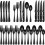 Stainless Steel Flatware Set Mirror Finish 24-Piece for 4 1