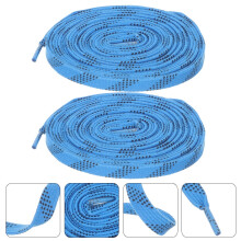 2 pares de cadarços para patins, ajustáveis durante a patinação, azuis.