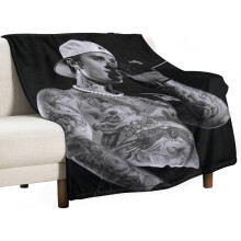 Justin Bieber Fan Blanket – Warm Wool Plush Throw, 30"x40", for Sofa, Bed, Office, Car, Camping & Beach – Four Seasons Comfortable Decoration