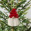 Handmade Macrame Gnome Ornament – Red, 15x9cm 5