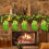Chaussettes de Noël vertes pour décorer une cheminée ou un mur 5