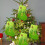 Chaussettes de Noël vertes pour décorer une cheminée ou un mur 4
