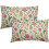 Conjunto de 2 capas de almofada lombar floral 12x20 polegadas 1