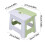 Tabouret pliant léger et portable vert et blanc 2