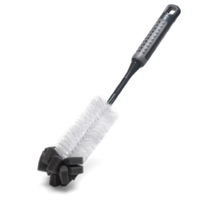 Addis ComfiGrip Long Handled Bottle Brush with Sponge Scrub, Metallic Graphite, 8 x 8 x 35 cm, 517702