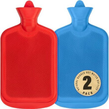Pachet de 2 sticle de apă caldă din cauciuc natural, 2 l